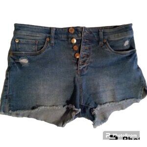 STS Blue button fly distressed shorts. sz 29